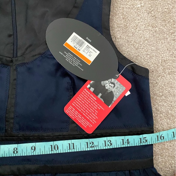 Proenza Schouler for Target 100% Silk Dress Navy Black Size 7 Size S Size M - Picture 8 of 10